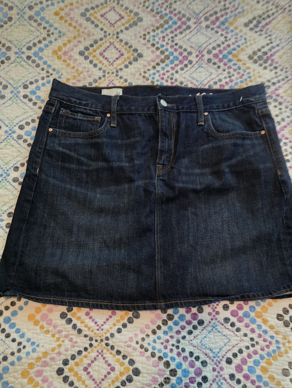 Womens Gap Dark Was Denim Jean Skirt